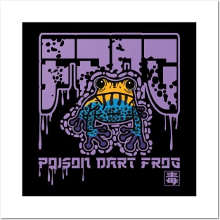 Poison dart frog - violet Posters and Art